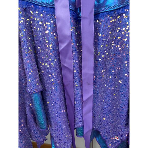 Trickz n Treatz Fairy Sparkle Corset Mini Purple Dress Cyber Costume Rave M - Picture 4 of 6